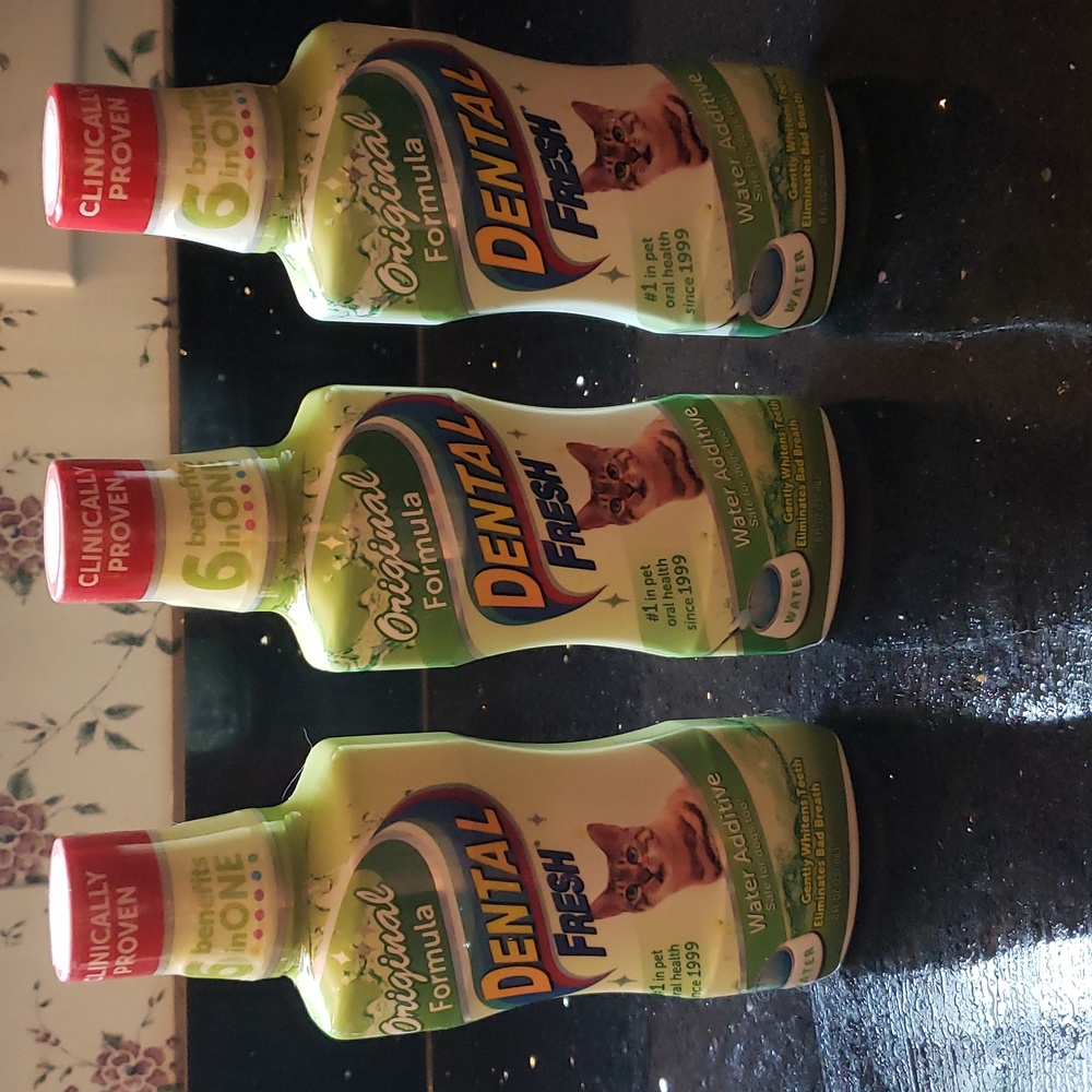 8X HP New. 3 8oz Bottles of Dental Fresh Orig Formula Cat Dental Water Additive